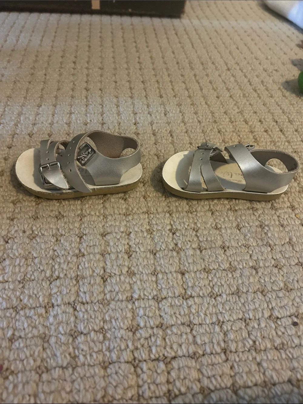 Sun Sans Sea Wee Kids Silver Metallic Buckle Sandals